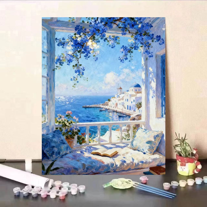 Scenic Coastal View Paint by Numbers Art Kit Kalsten