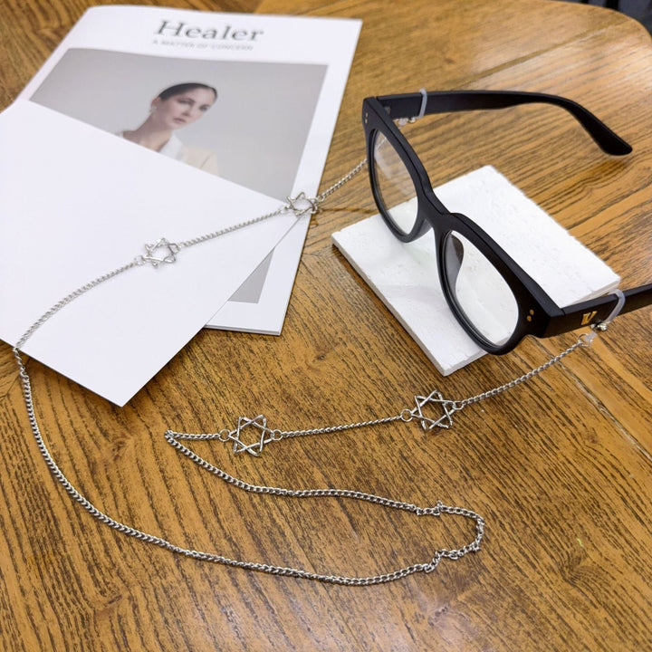 Dangle Chain Necklace with Star Accents Kalsten