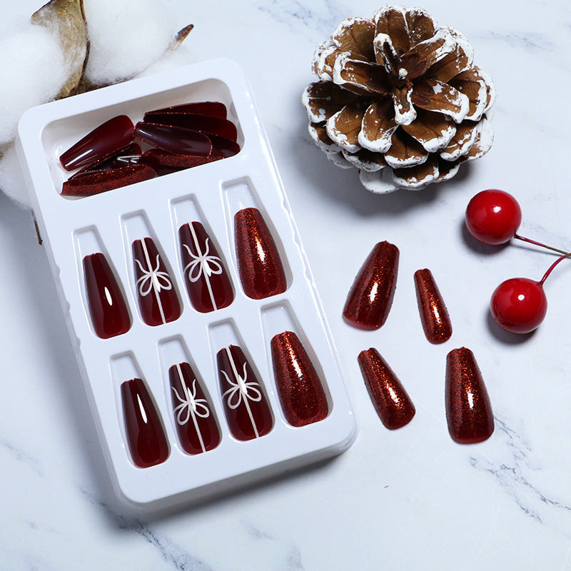 Artistic Glittery Press-On Nail Set Kalsten