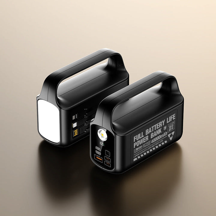 Portable power bank with integrated LED lighting and high capacity Kalsten