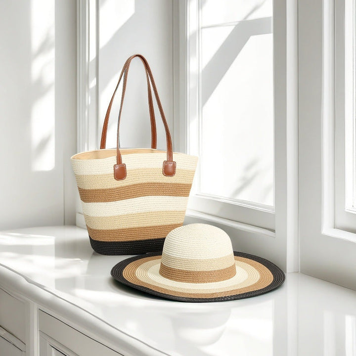 Beach bag with colorful stripes Kalsten