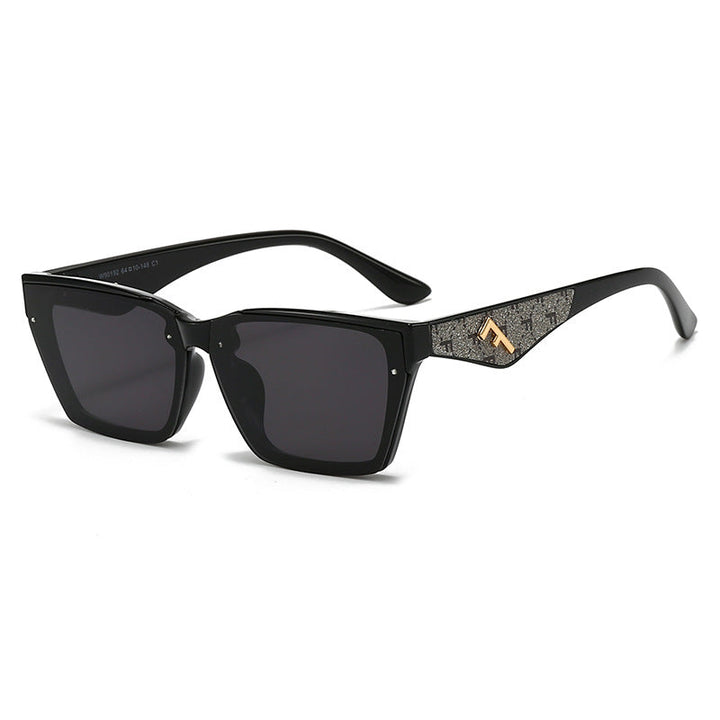 Women's square sunglasses with matte frame and fashionable accents Kalsten