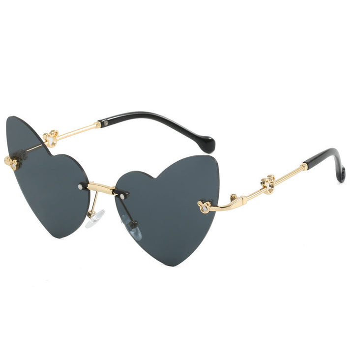 Women's Heart-Shaped Sunglasses with Embellished Frame Kalsten