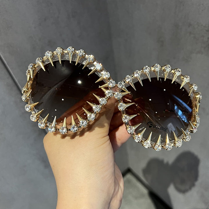 Women's stylish oversized sunglasses with eye-catching stud design Kalsten