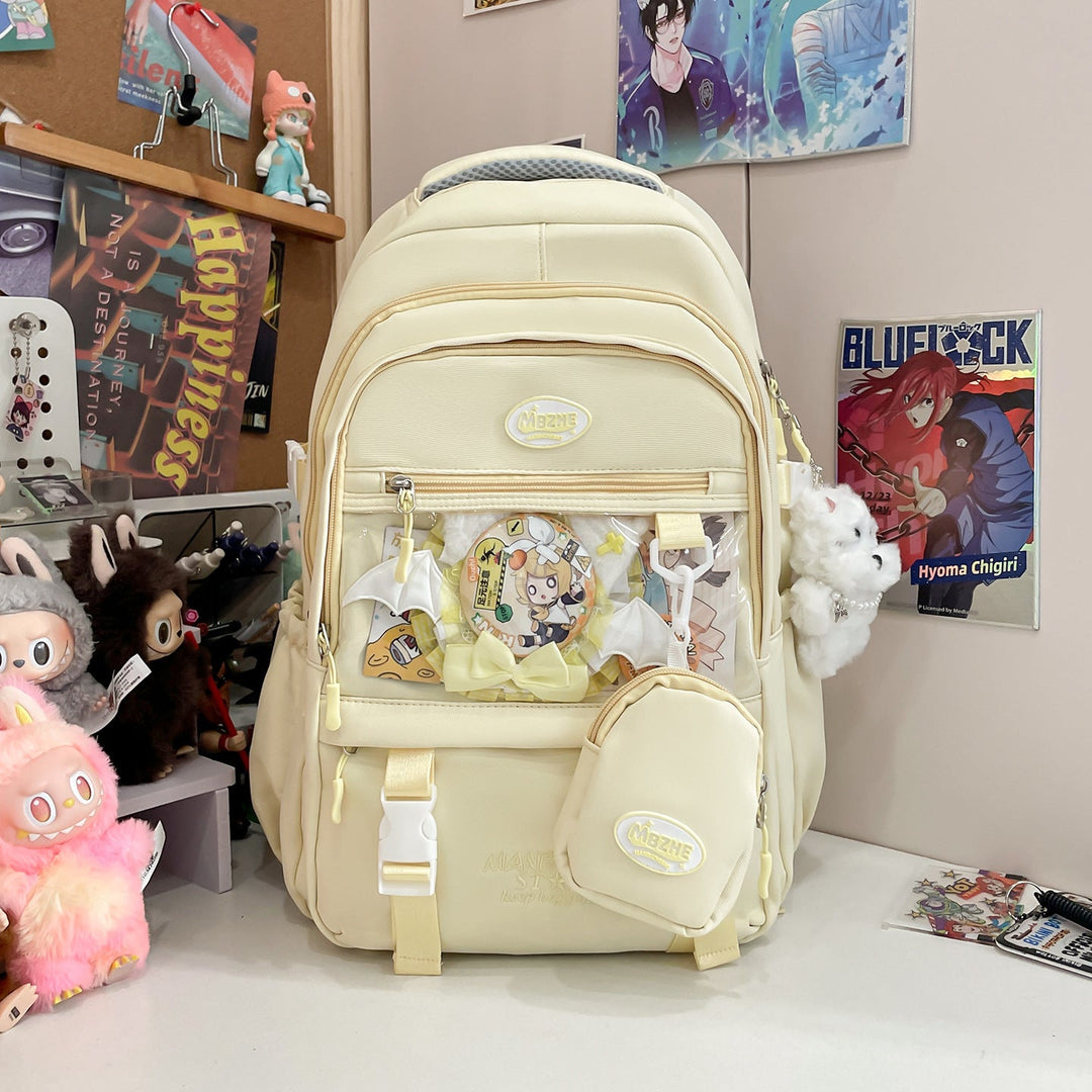 Multi-Functional Transparent Panel School Backpack