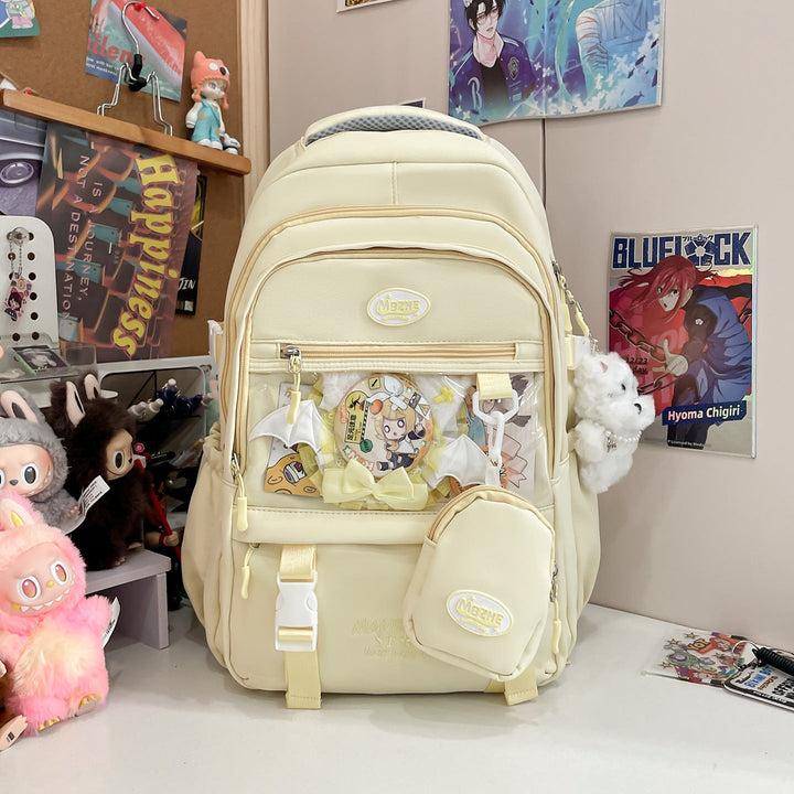 Multi-Functional Transparent Panel School Backpack