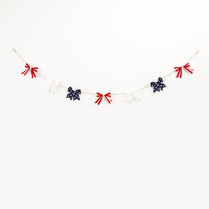 Unisex decorative ribbon garland made of fabric with natural jute rope Kalsten