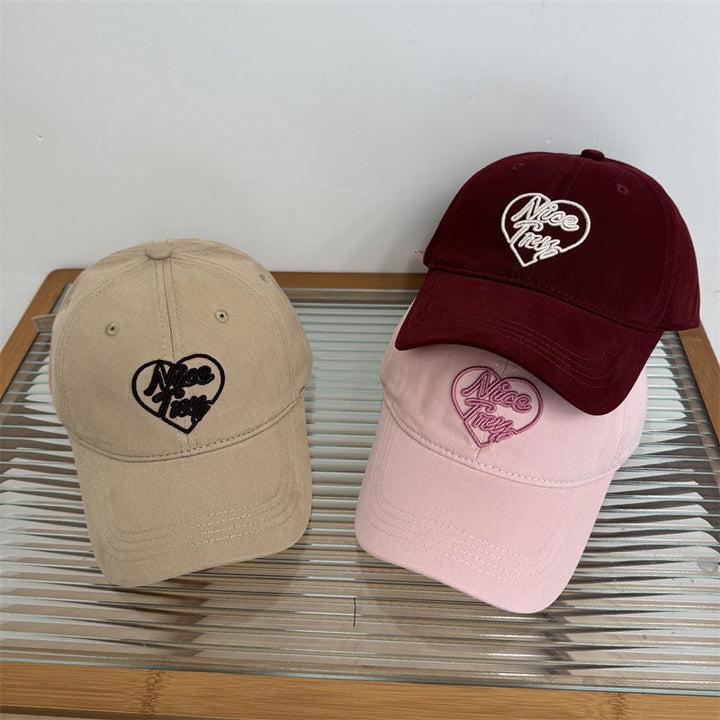 Women's Embroidered Heart-Detail Baseball Cap Kalsten