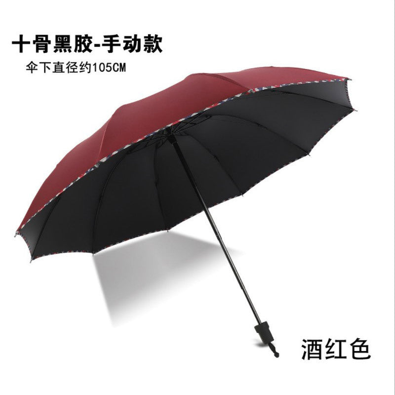 Women's Folding Umbrella with Stable Frame and Wind Protection System Kalsten