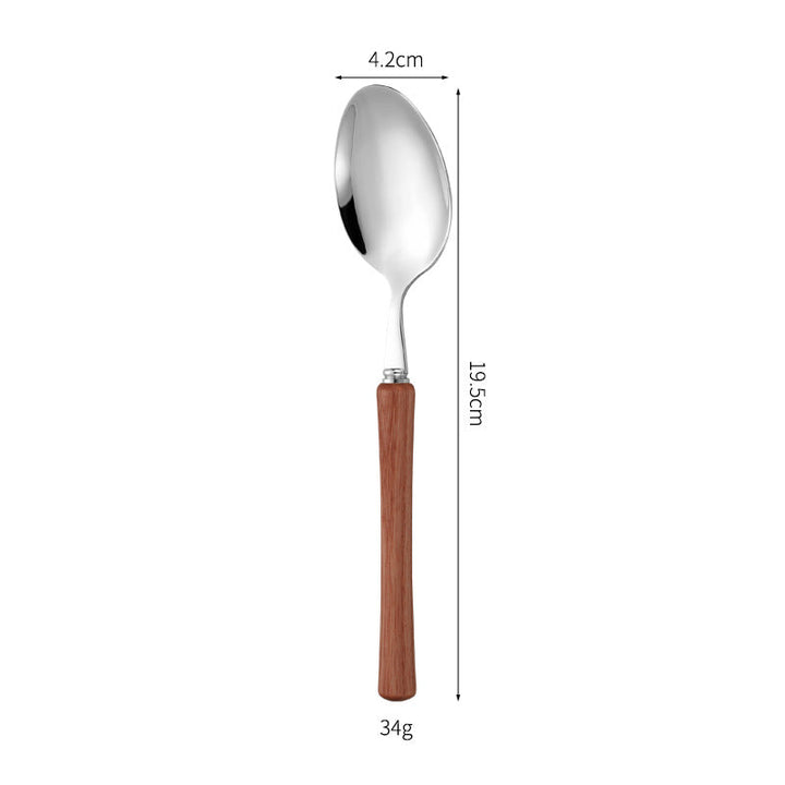 Elegant serving spoon with ergonomic wooden handle Kalsten