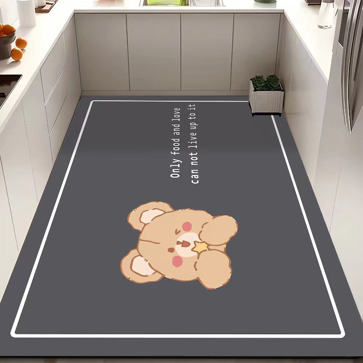 Cute Animal-Themed Kitchen Mat