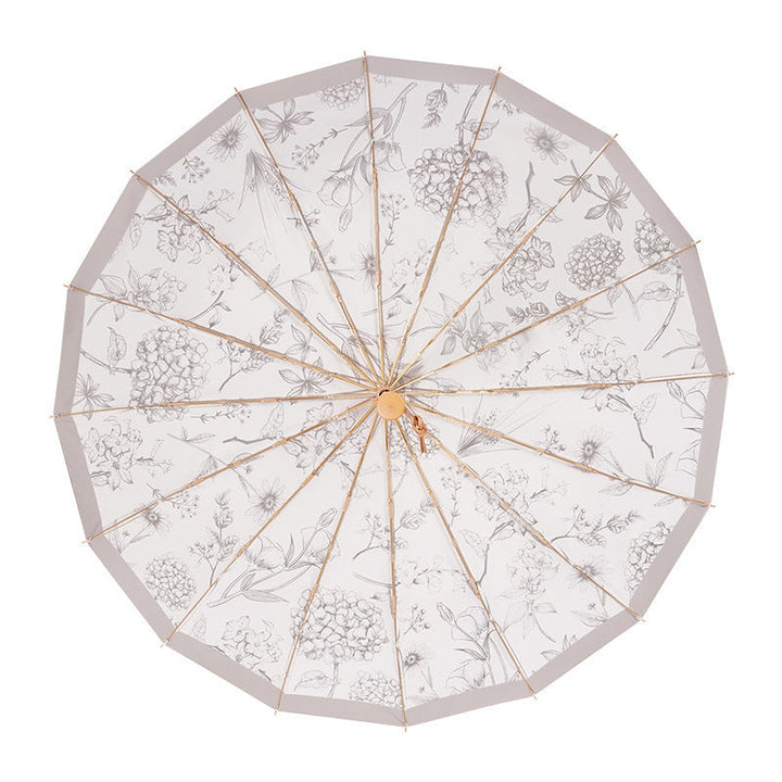 Ladies elegant folding umbrella with floral patterns Kalsten