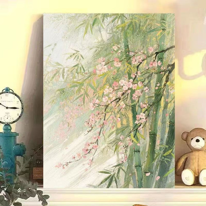Serene Bamboo and Cherry Blossom Wall Art Kalsten