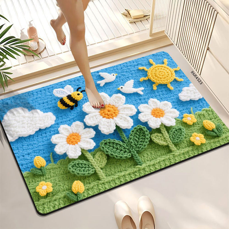 Cozy Winter-Themed Bath Mat Kalsten
