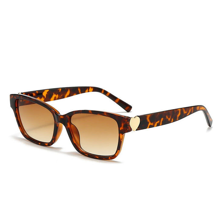 Women's fashionable square sunglasses with heart accents Kalsten