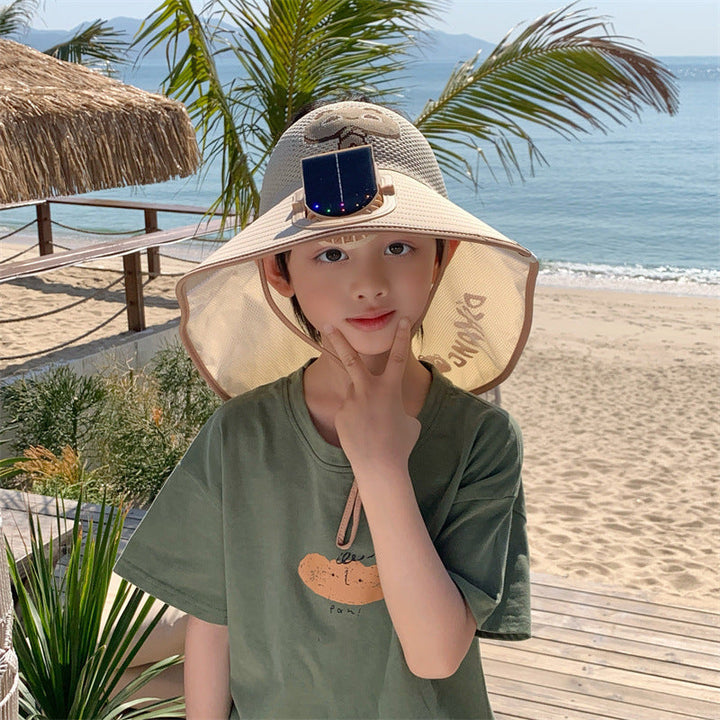 Ssun hat with solar mini fan, UV protection and wide neck protection Kalsten