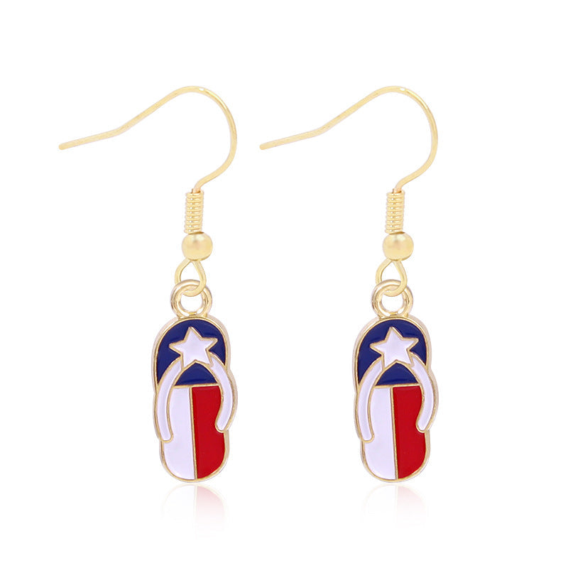 Women's long multi-layer star drop earrings with crystal embellishments and rhodium-plated alloy Kalsten