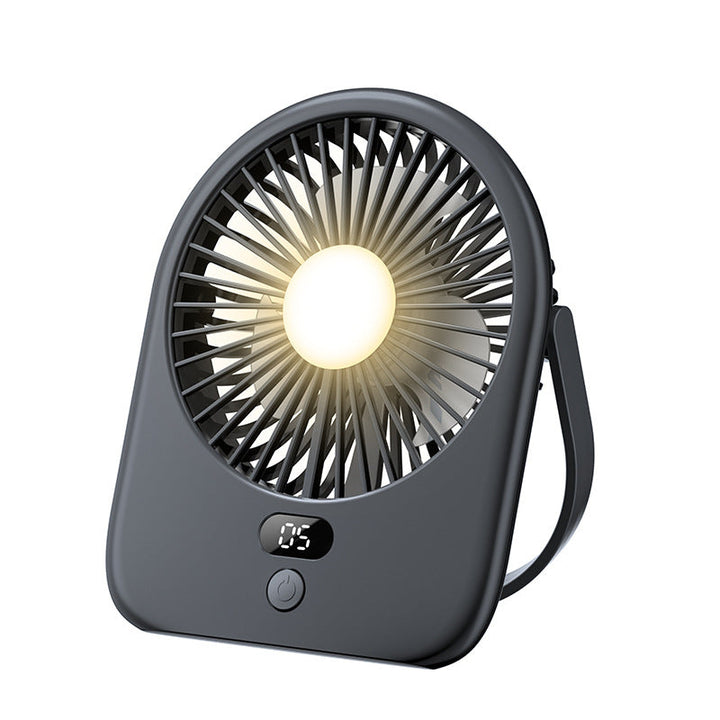 Unisex Rechargeable LED Desk Fan with Digital Display Kalsten