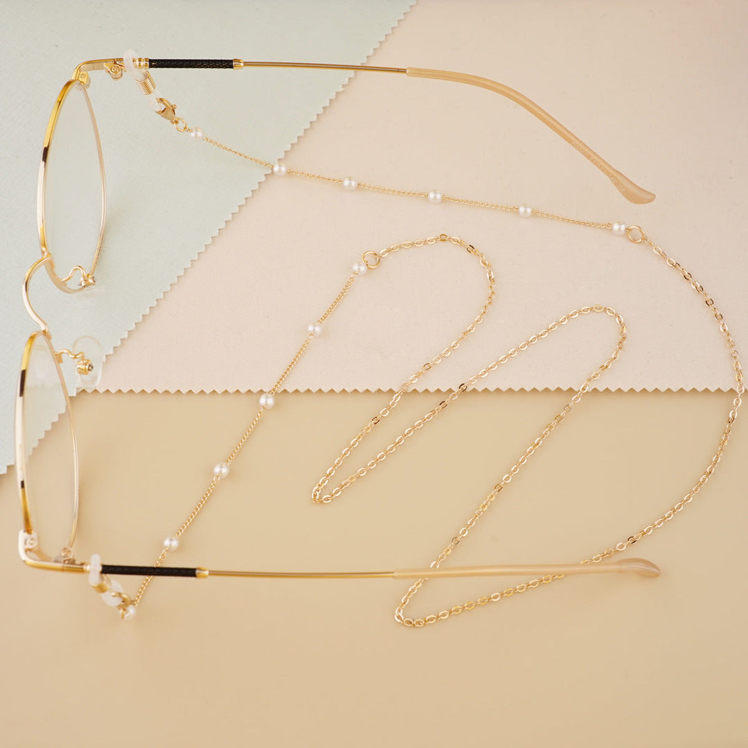 Elegant Pearl-Accented Eyewear Chain Kalsten