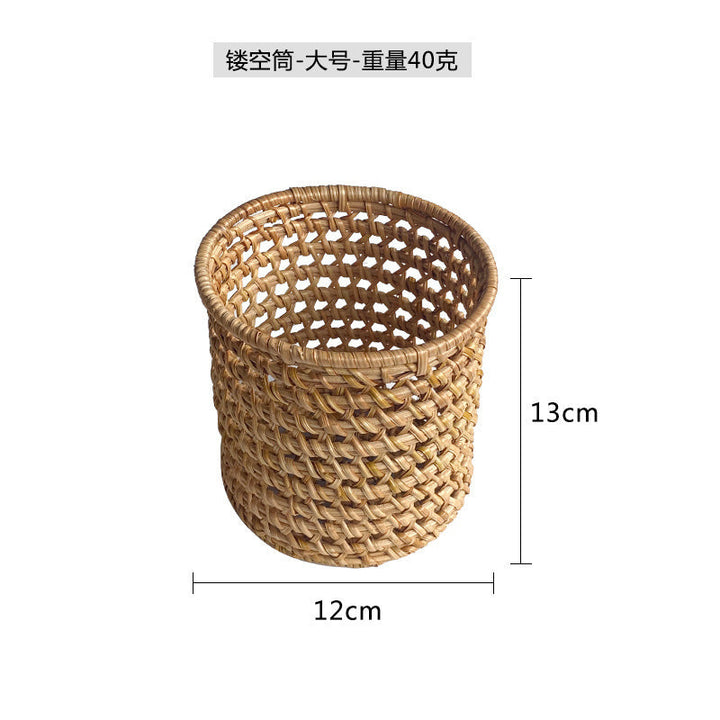 Women's cowhide storage container made of handwoven natural material Kalsten
