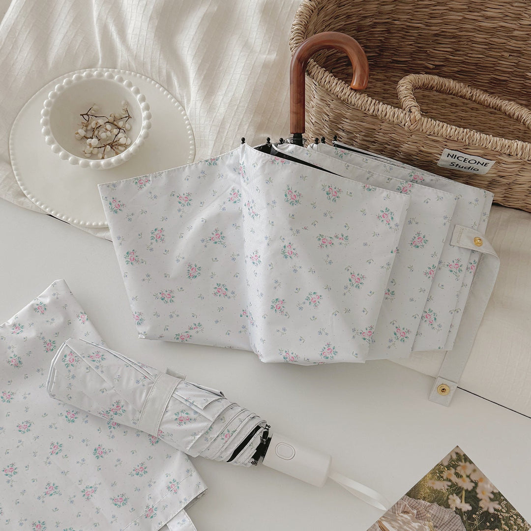 Women's Foldable Umbrella with Floral Pattern Kalsten