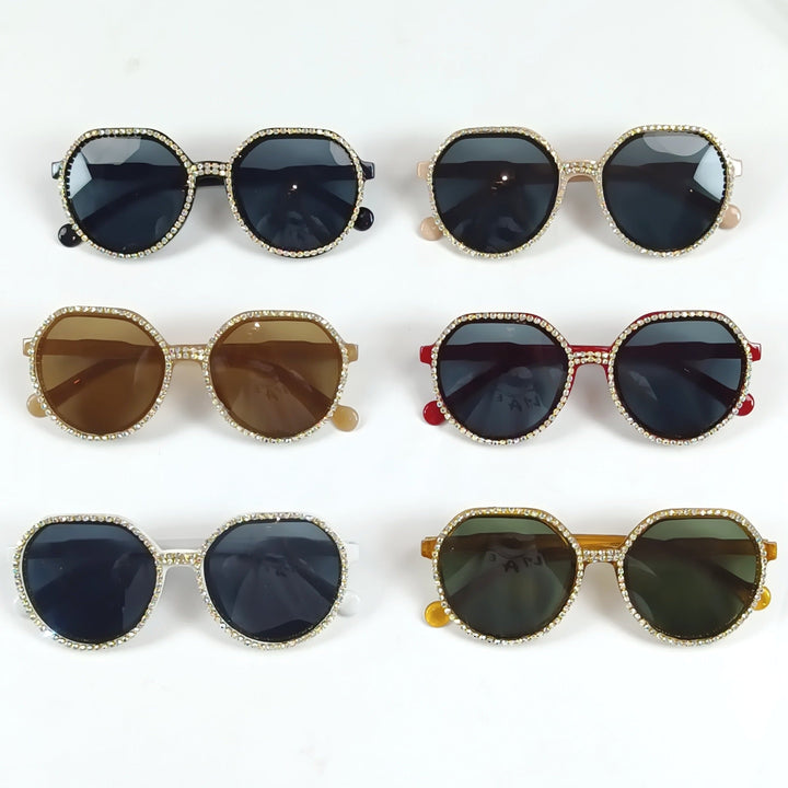 Women Glittering Oversized Sunglasses Kalsten
