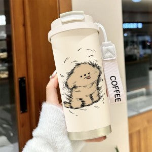 Ladies Insulated Drinking Bottle with Practical Flip Lid and Charming Hello Kitty Design Kalsten
