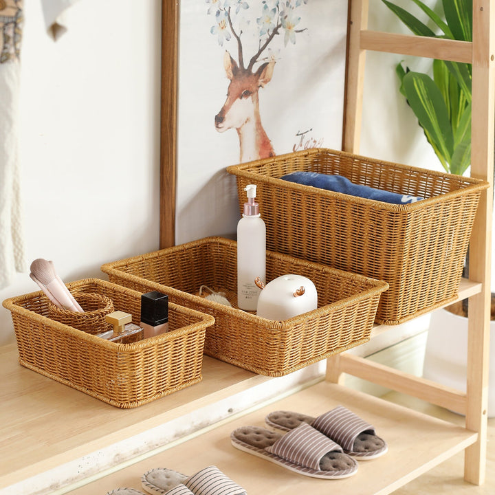Handwoven Rectangular Storage Basket Kalsten