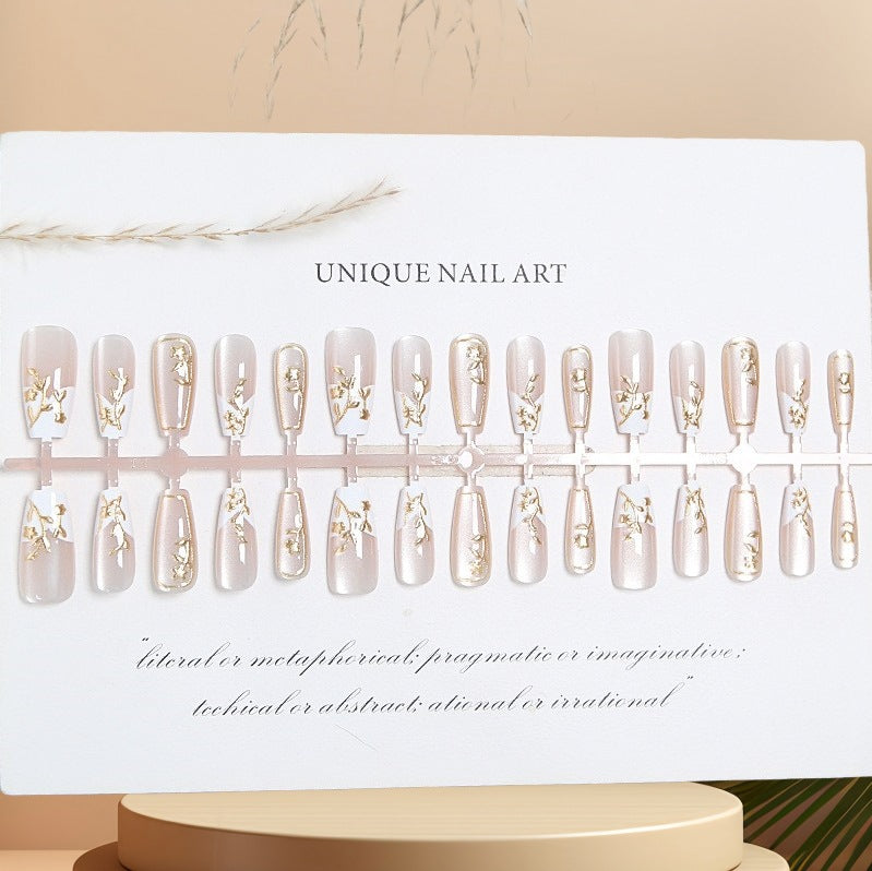 Floral Accented Press-On Nail Set Kalsten