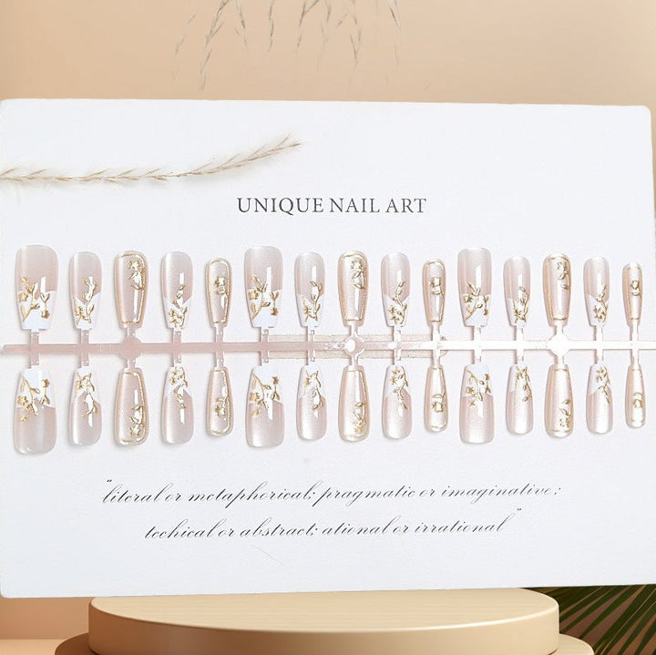 Floral Accented Press-On Nail Set Kalsten