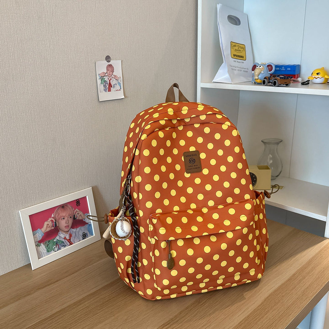 Casual Polka Dot School Backpack