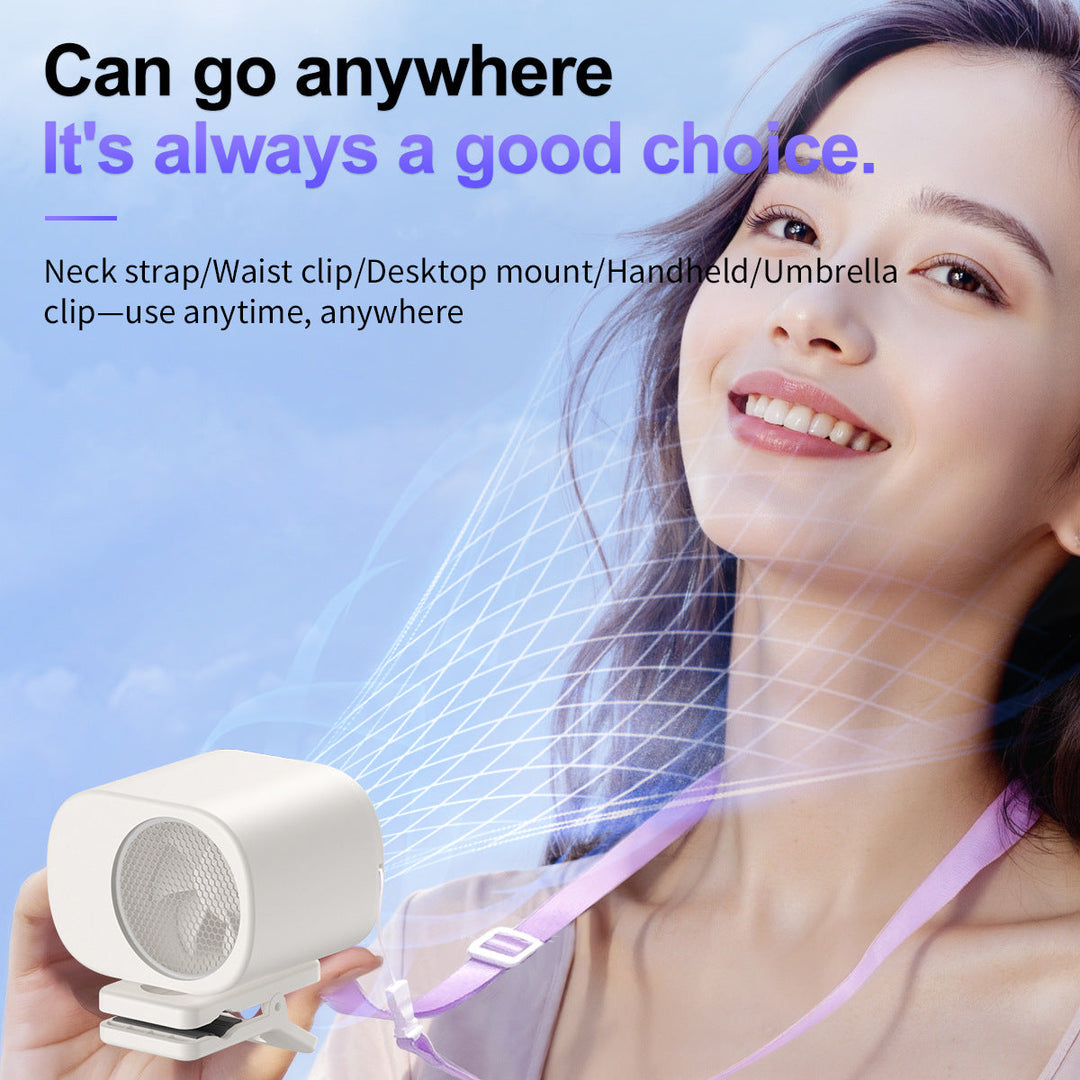 Unisex nan portable clip-on waist cooling fan with LED display Kalsten