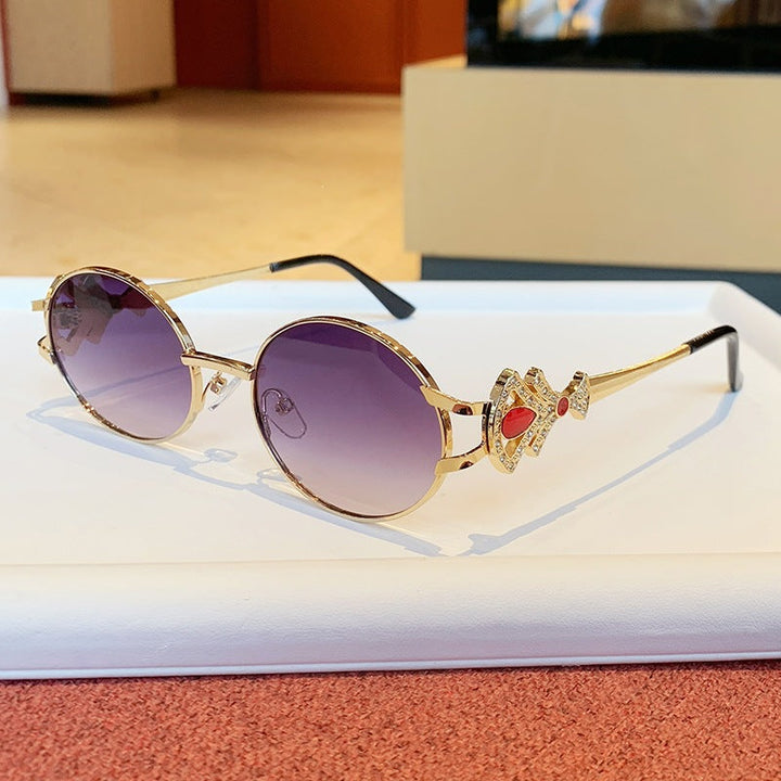 Ladies elegant rectangular sunglasses with glamorous embellishments Kalsten