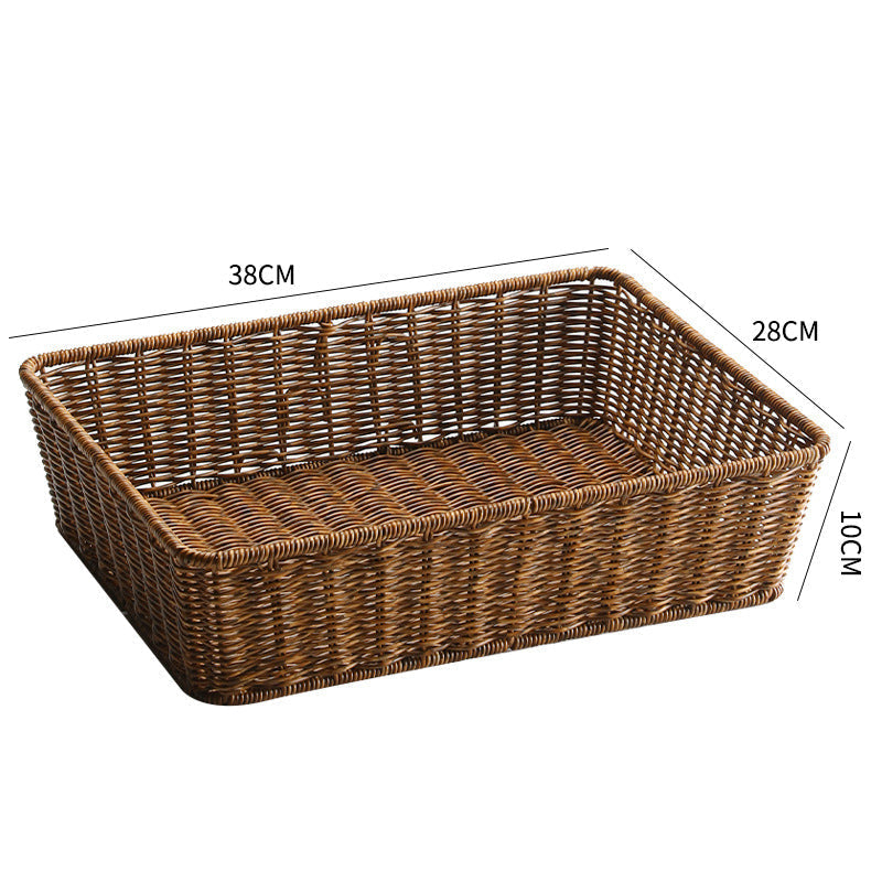 Handcrafted Rectangular Woven Storage Basket Kalsten