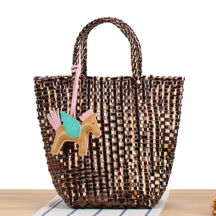 Playful basket bag with unique pendant Kalsten