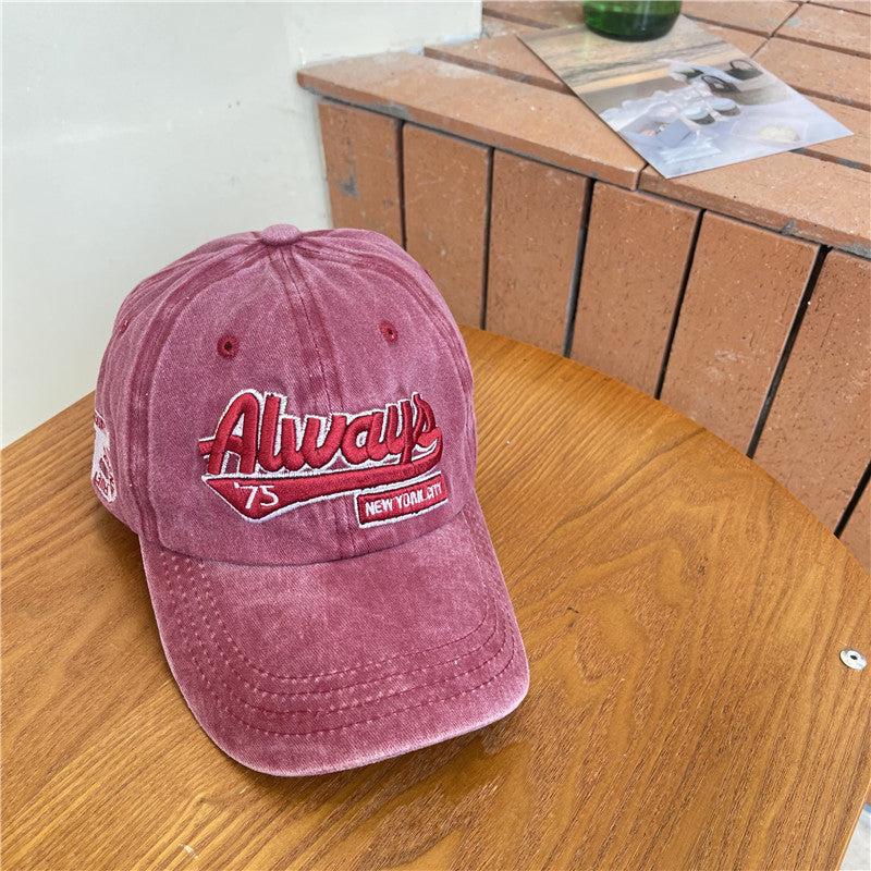 Men's Vintage-Inspired Distressed Cotton Baseball Cap Kalsten