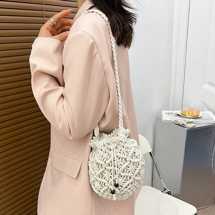 Macrame Messenger Bag with Decorative Pattern Kalsten