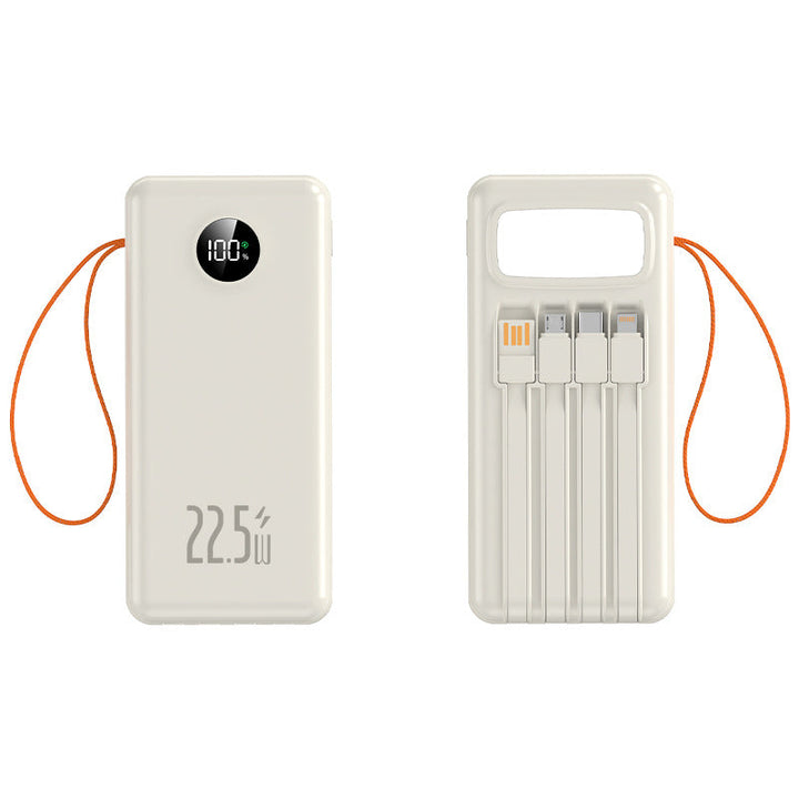 Portable Qi charging power bank with integrated fast charging function and digital display Kalsten