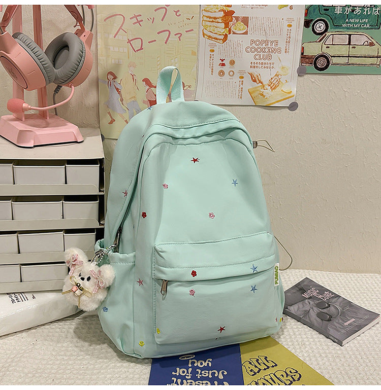 Embroidered Patterned School Backpack