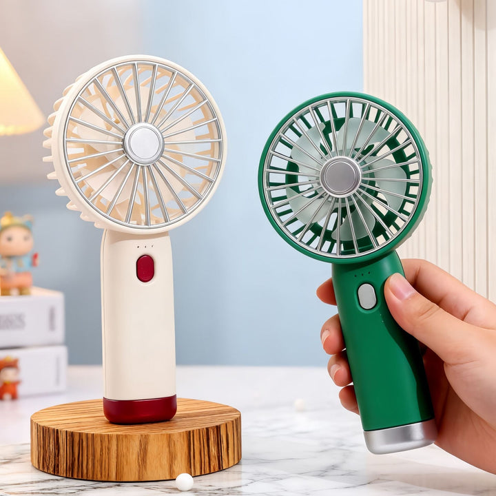Ladies Portable Hand Fan with Powerful Battery and Ergonomic Design Kalsten