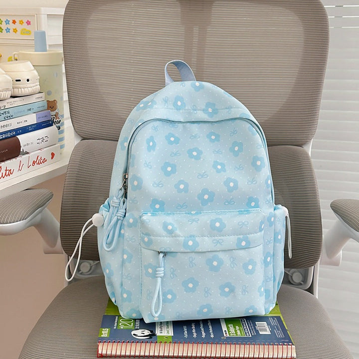 Cute Character Design Floral School Backpack