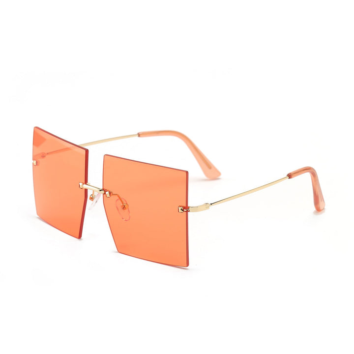 Women's fashion square sunglasses with wide lenses and delicate metal frame Kalsten