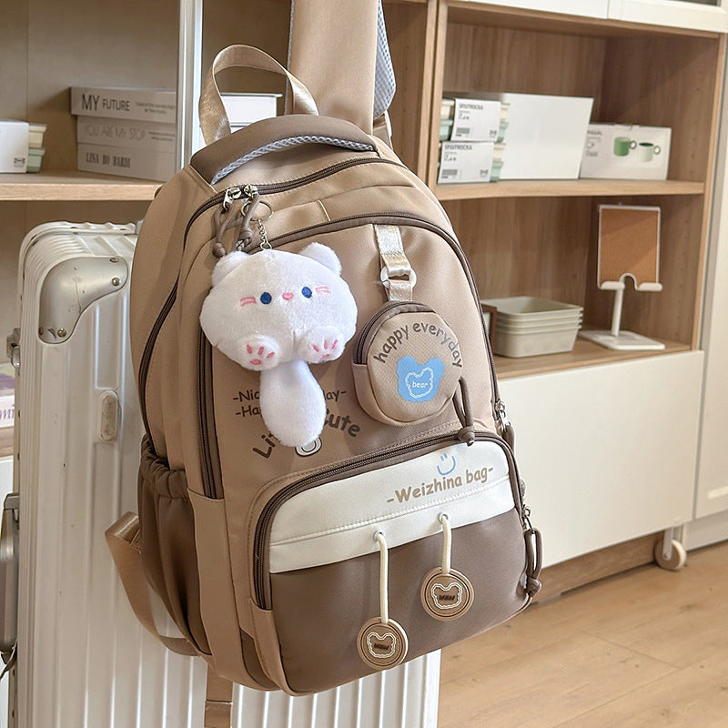 Cute Plush Companion School Backpack