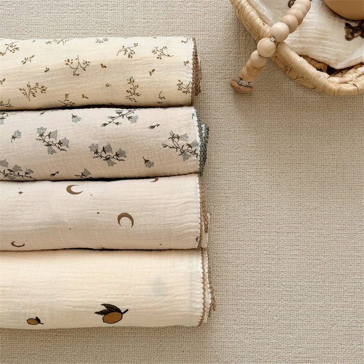 Women's Cozy Cotton Blanket with Floral Design Kalsten