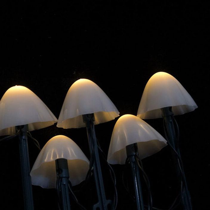Contemporary Creative Plastic Solar LED Mushroom Lights String Lights For Outdoor Patio | Kalsten