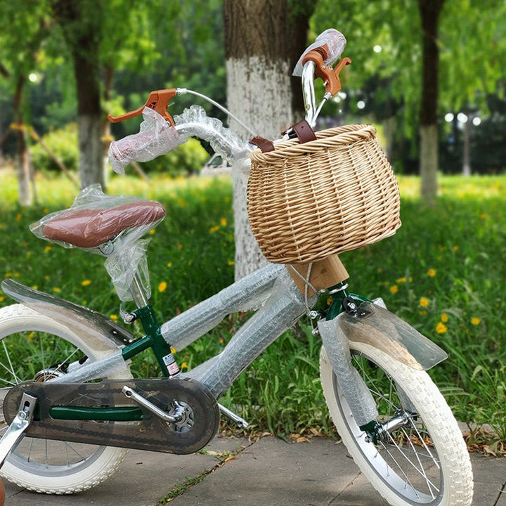 Women's Handmade Bicycle Basket with Leather Handles Kalsten