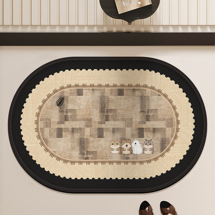Playful Dog-Themed Area Mat
