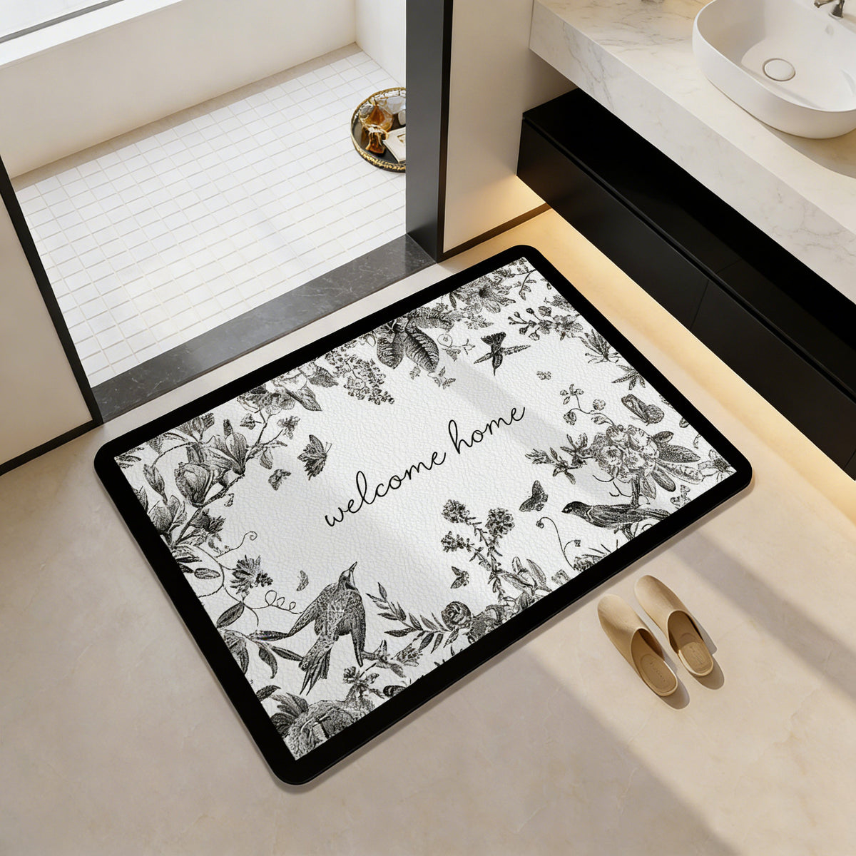 Decorative Citrus-Themed Bath Mat Acalora