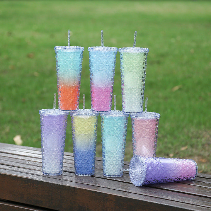 Ladies Glittering Drinking Cup with Removable Straw Kalsten