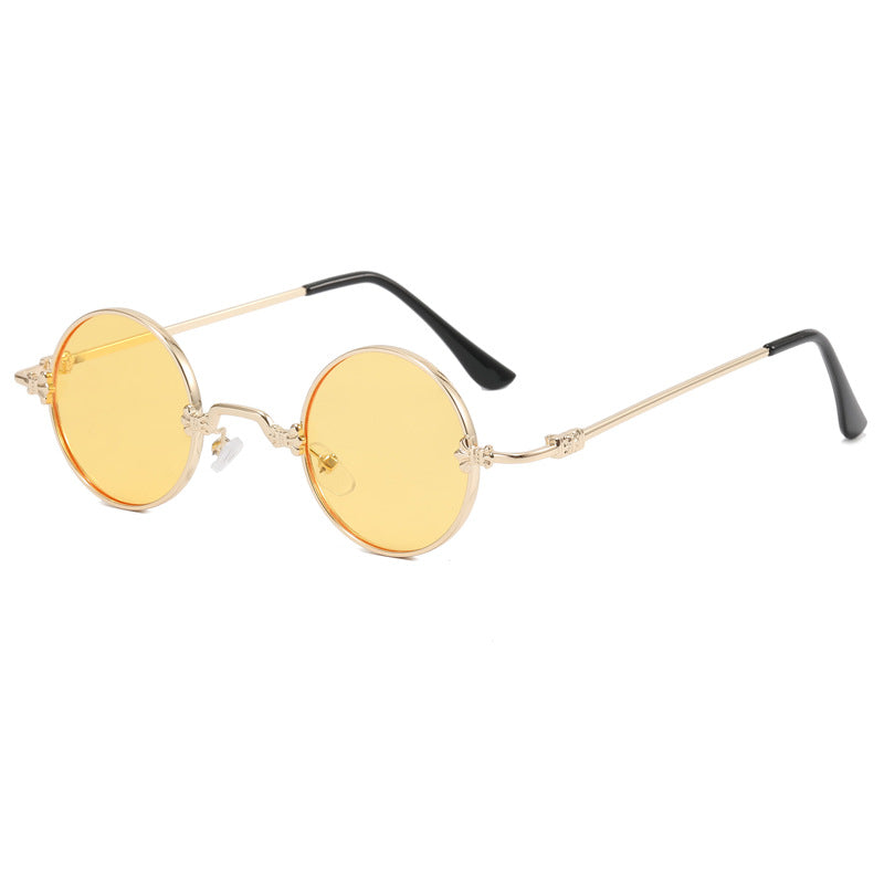Ladies fashionable round glasses with high-quality metal frame and flexible temples Kalsten